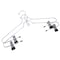 Organize It All Organize It AllMetal Hangers with Clips, 2PK NH-0331 - alternate 1
